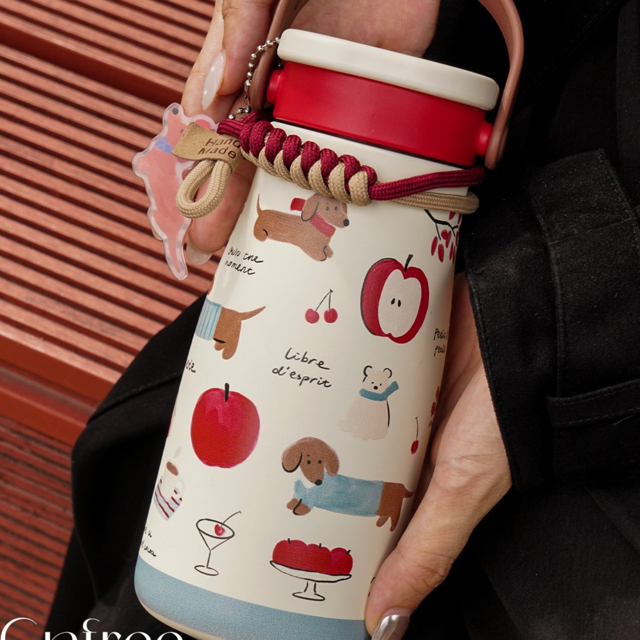 Large Capacity Ceramic-Lined Thermal Mug for Hot Cold Drinks - 600ml & 500ml Options
