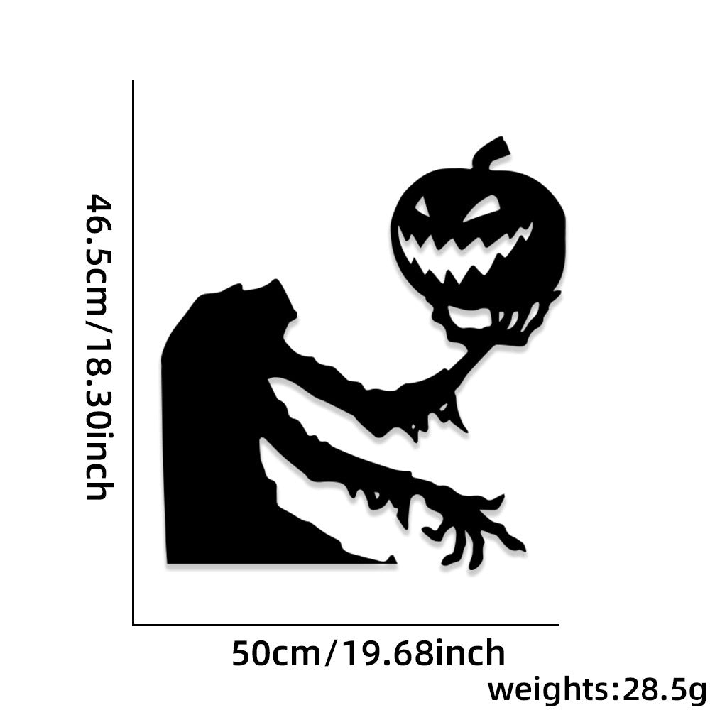 Halloween Door Decorations Skull Hand Pumpkin Felt Cloth Stickers Set