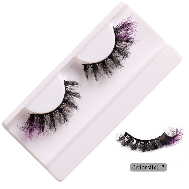 High Color Fried Curly False Eyelashes - Thick, Natural-Look Style