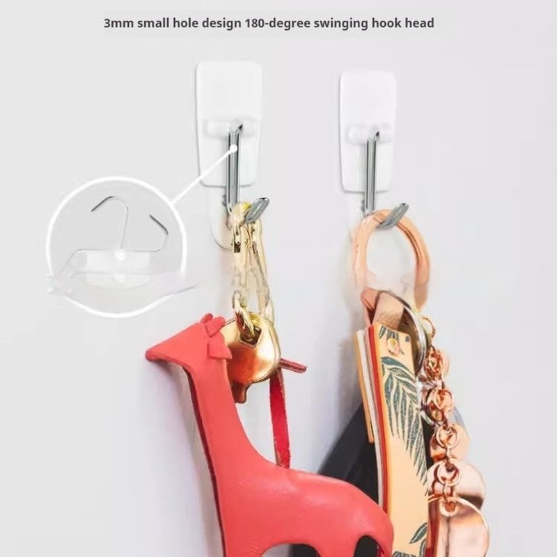 Damage-Free Removable Wall Hook Set - Traceless, No Nails, Home Organization