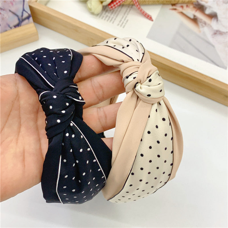 Knotted Fabric Headband - Korean Style
