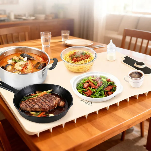 Electric Food Warming Mat - 23.6 x 15.8 Inch Silicone Heater