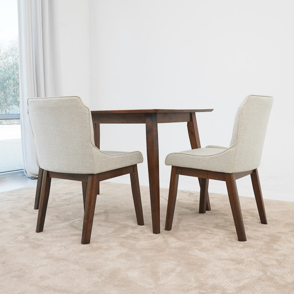 Ellis Dining Chair Set Of 2 - Beige Linen