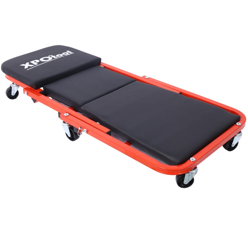 36-Inch Mechanic Creeper Seat - 2-in-1 Garage Tool, Supports 300 Lb, Red