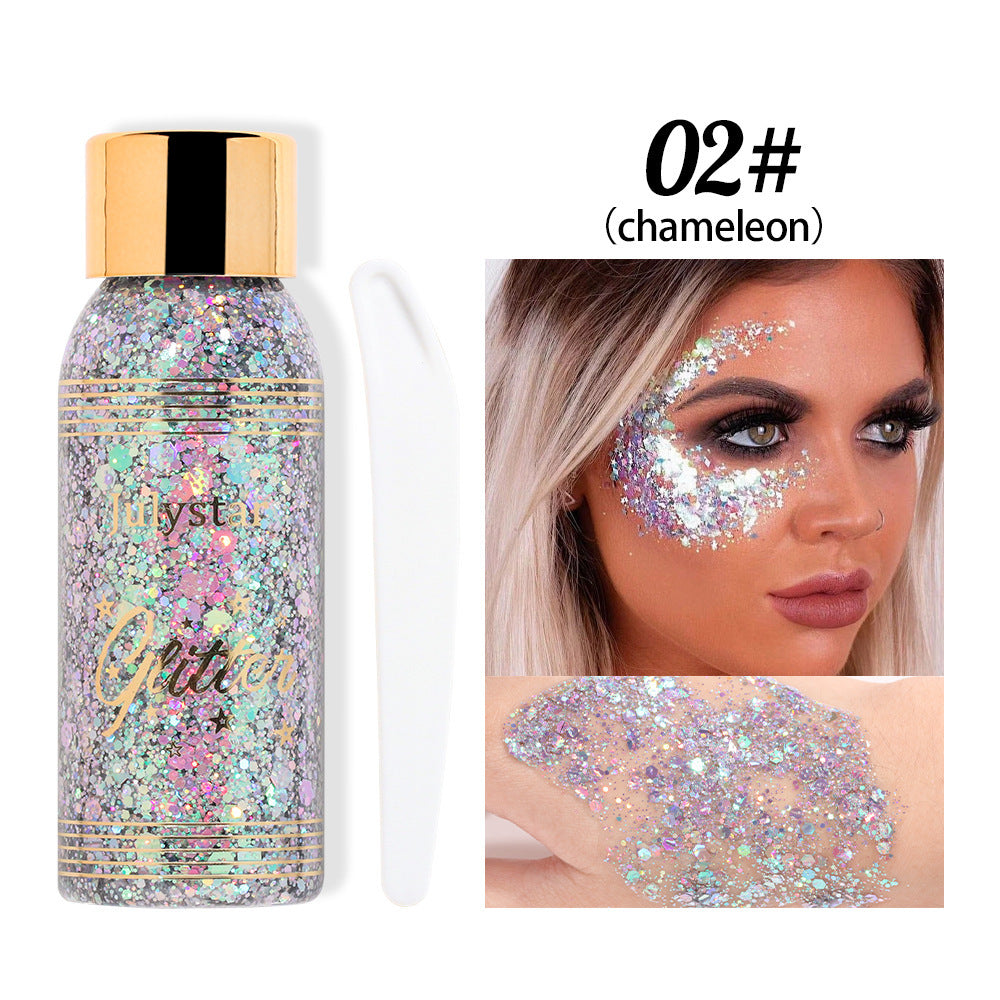 Chameleon Liquid Eyeshadow - High-Shine Glitter Gel for Face and Body