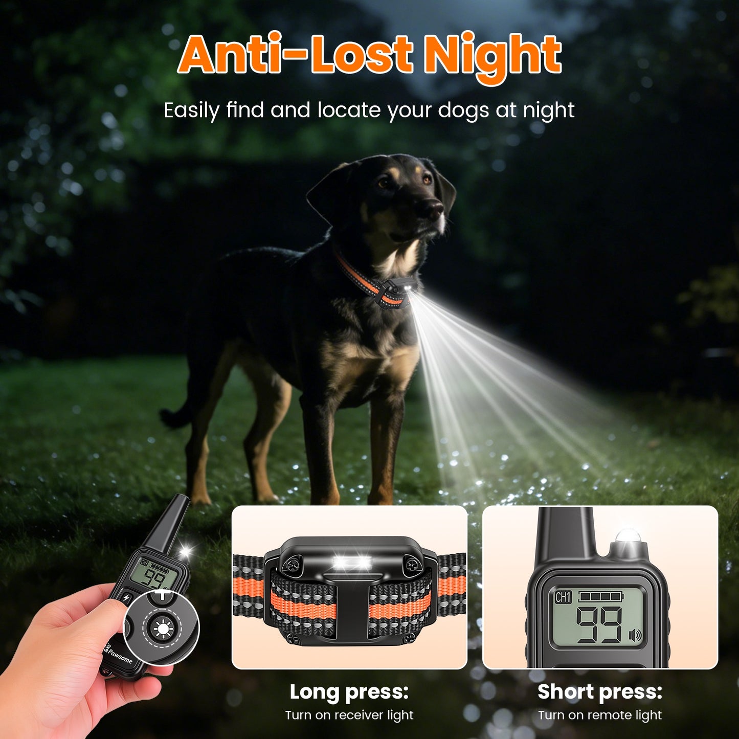 Dog Training Collar with Remote - Waterproof, Long Range, Multi-Mode