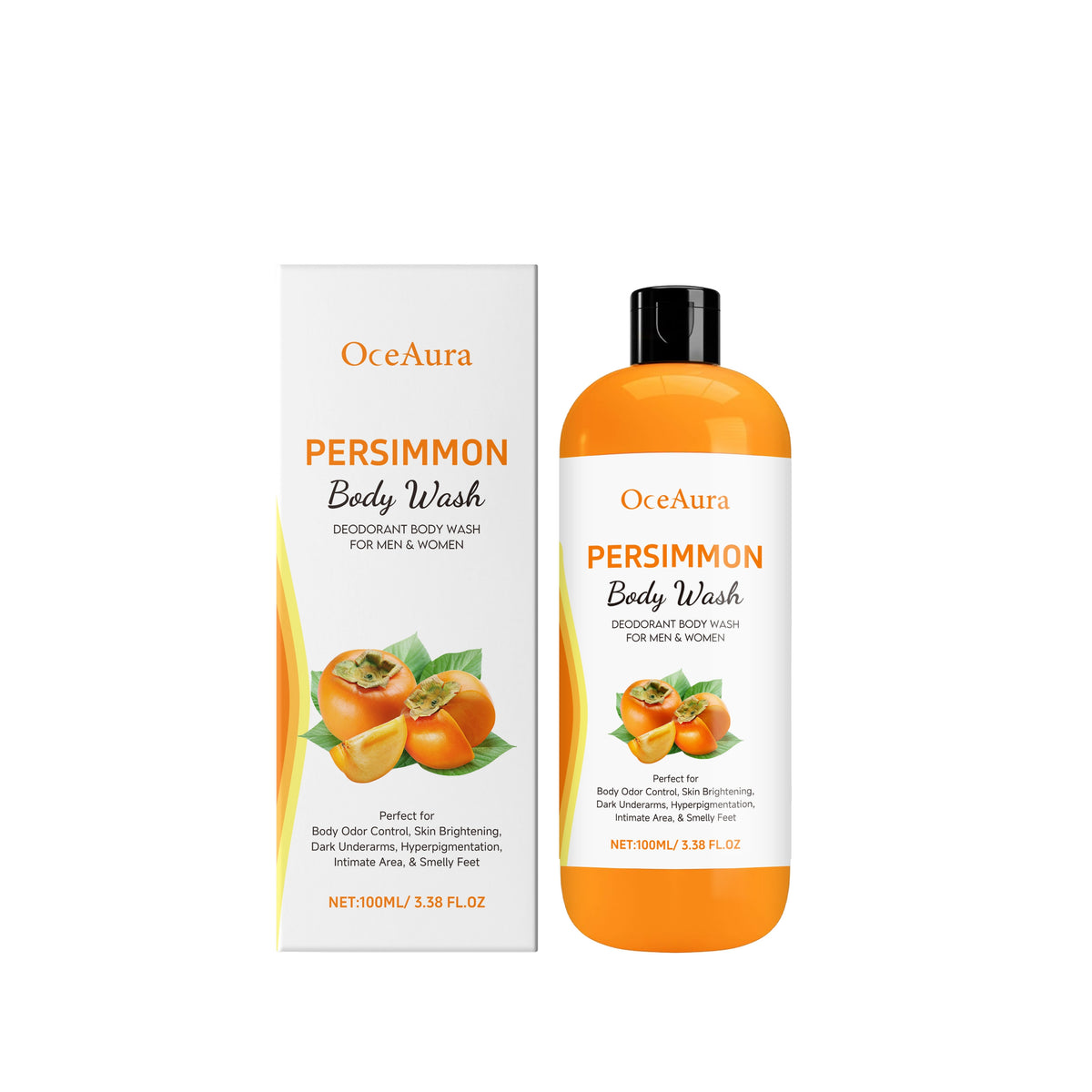 Persimmon Body Wash 100ml Natural Skin Care for Gentle Cleansing