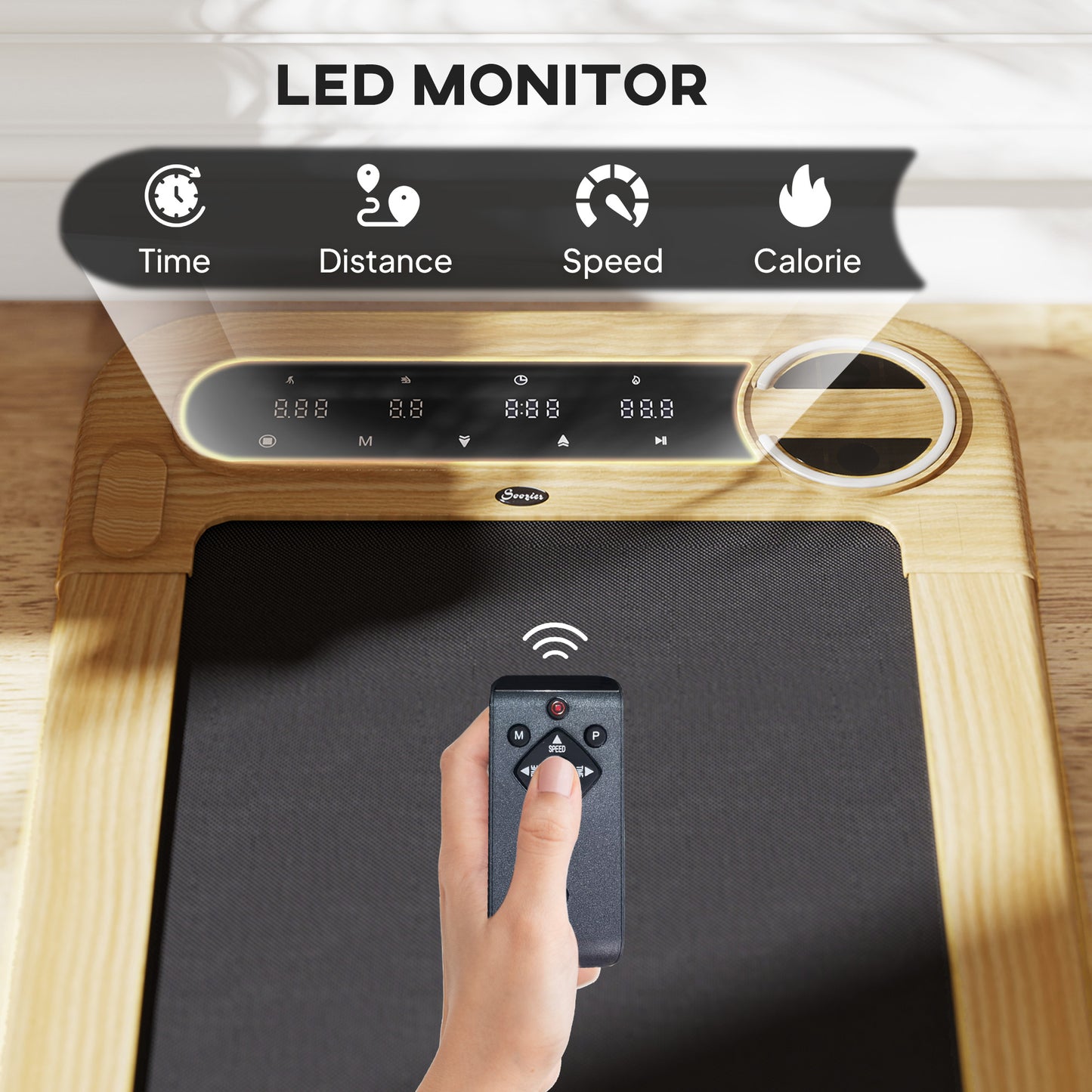 Under Desk Treadmill with Bluetooth Speaker & LED Display