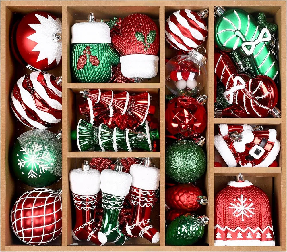 85ct Shatterproof Christmas Tree Ornaments Set - Colorful Baubles