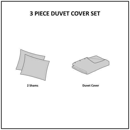 King Cotton Printed Duvet Cover Set with Chenille - Multicolor