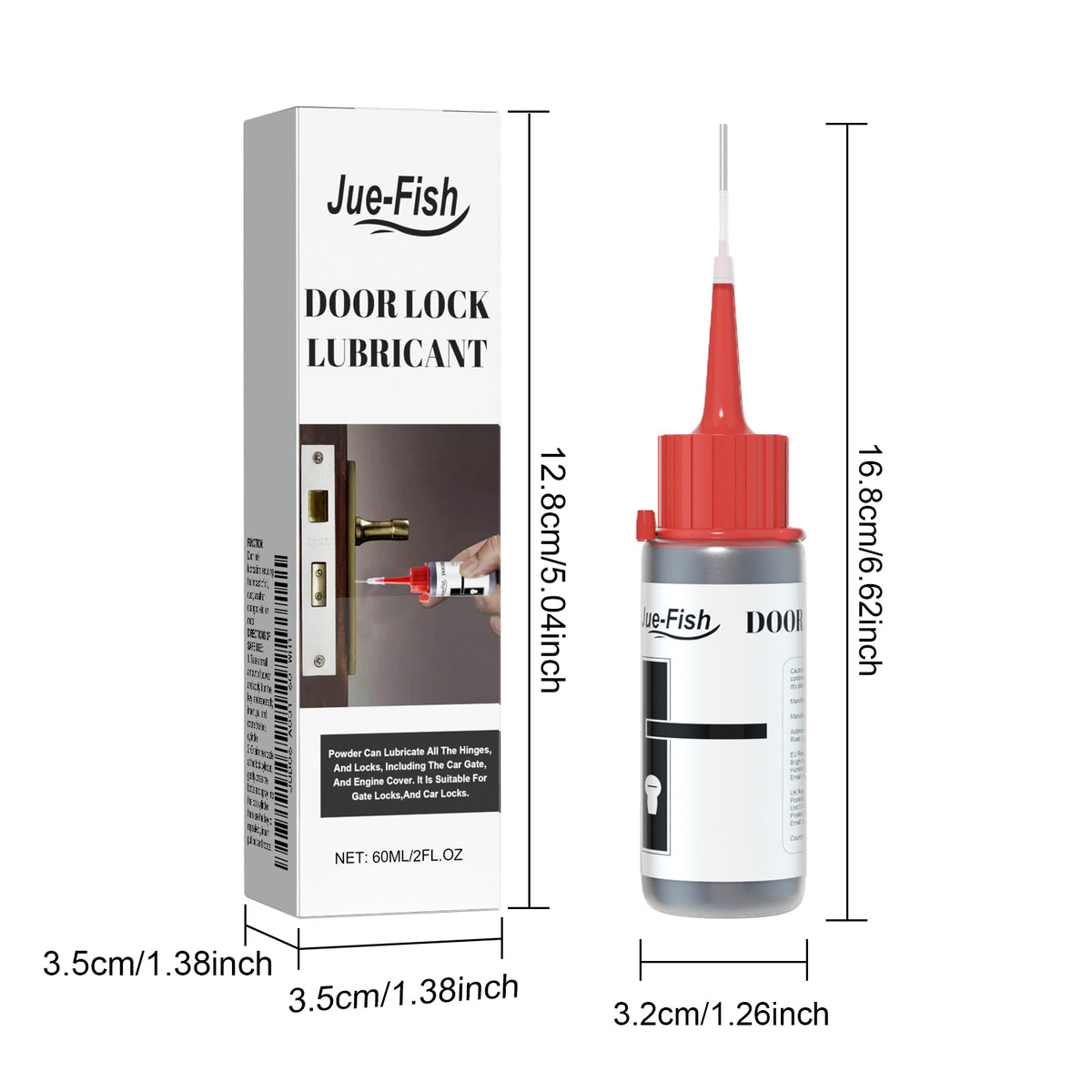 Lock Core Lubricant Spray 60ml for Door Locks and Hinges - Long-Lasting Protection