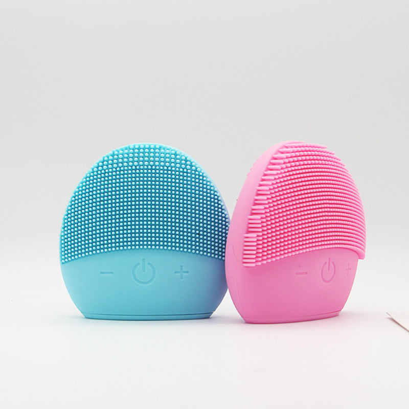 Rechargeable Ultrasonic Facial Cleansing Brush with Silicone Gel System