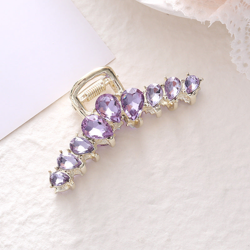 Elegant Crystal Hair Clip for Women – Medium Size Grip Hair Accessory
