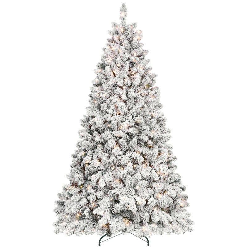 PVC Christmas Tree with Warm Lights and Pine Cones - Multiple Heights