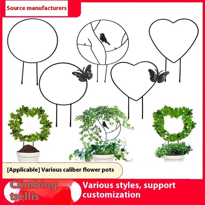 Metal Plant Support Frame for Climbing Vines & Flower Arrangements - Varieties Available