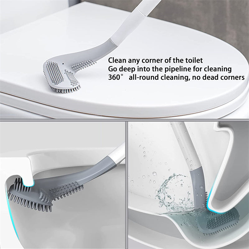 Long Handled Golf Shape Toilet Brush Wall Mount Deep Cleaning Bathroom Tool