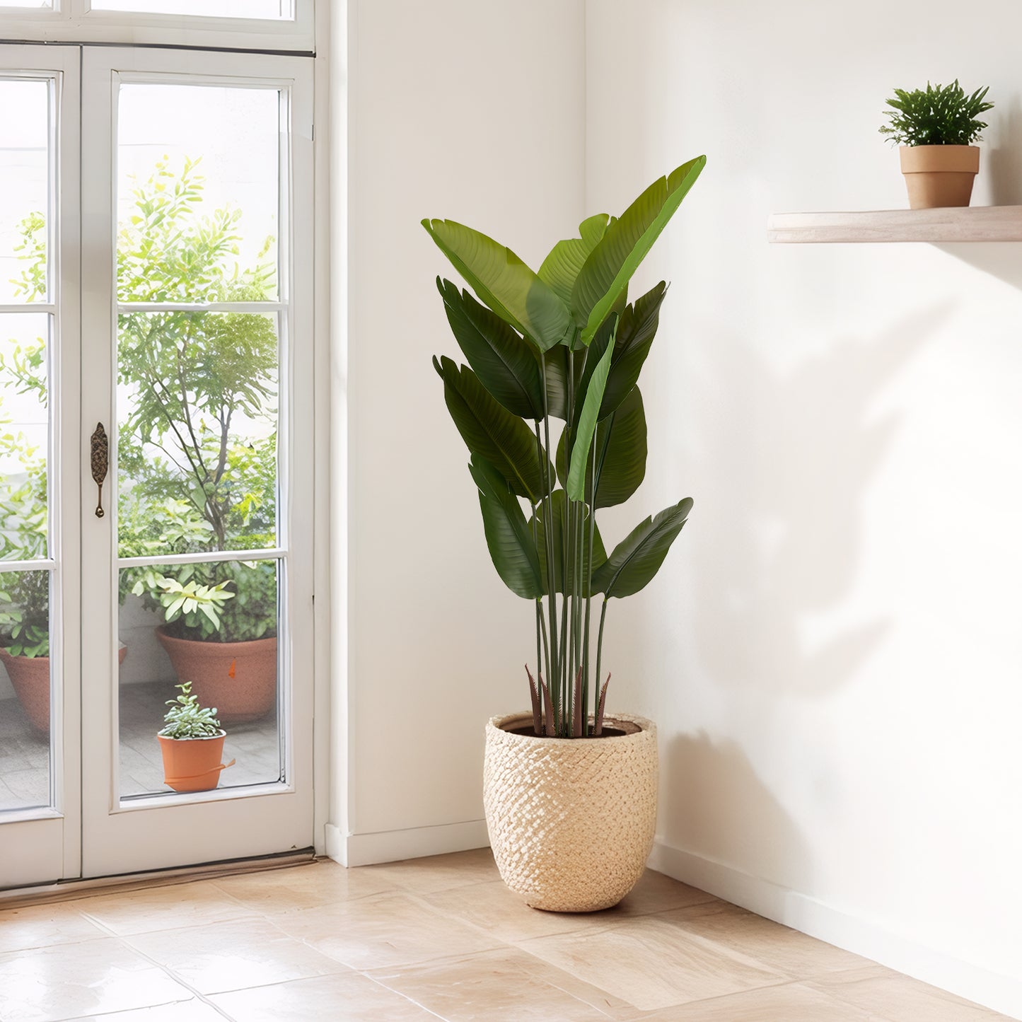 Artificial Bird of Paradise Plant - 5.2ft Faux Tropical Tree