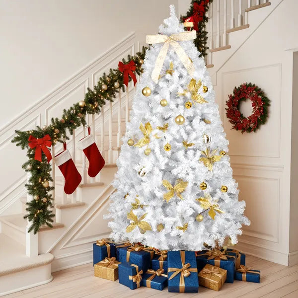 7.5 FT Artificial Christmas Tree with 400 Warm White LED Lights