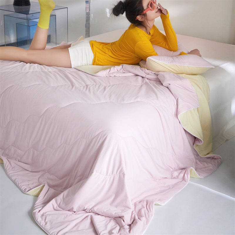 Summer Cooling Blanket with Nylon and Soybean Fiber - Multiple Sizes & Patterns