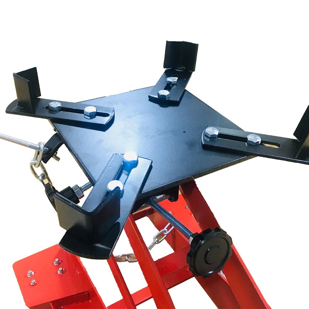 Hydraulic Transmission Jack 0.5 Ton Low Profile Steel Heavy Duty Tool - Red