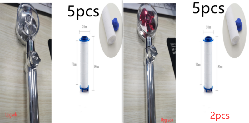 High Pressure Turbo Shower Head with Water Saving Feature & 360° Fan Extension