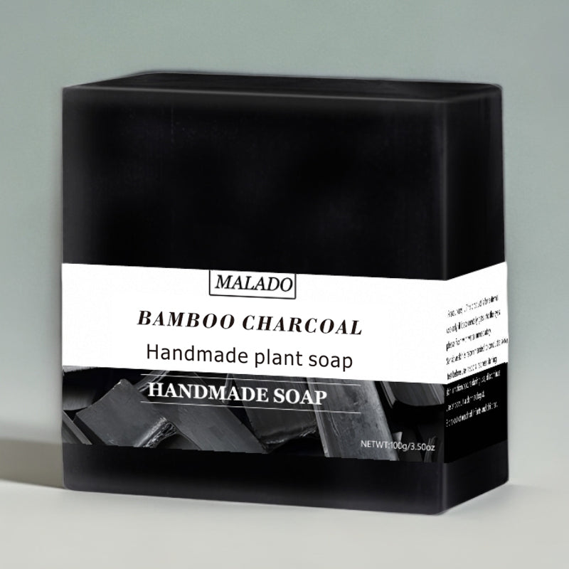 Square Bamboo Charcoal Soap 100g Natural Body Cleanser