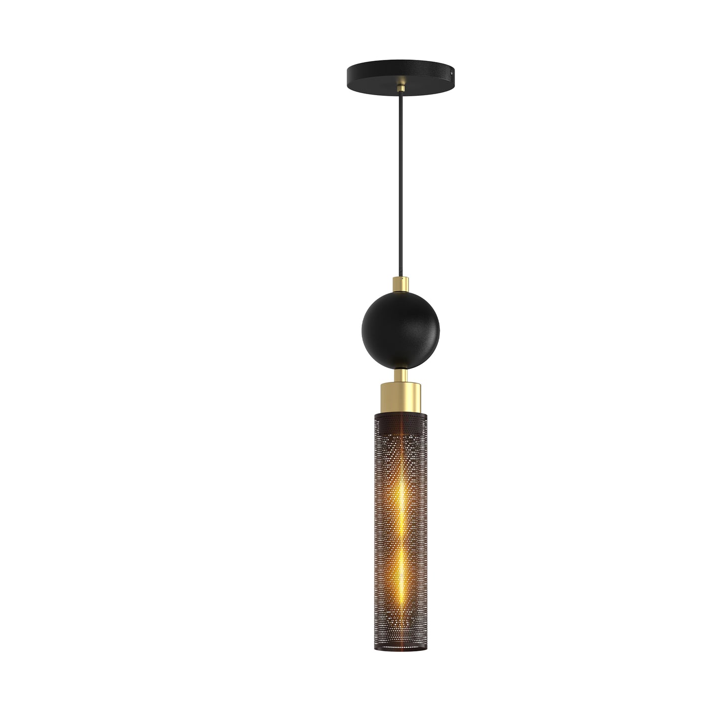 Adjustable Black Wrought Iron Pendant Light Fixture - Vintage Style