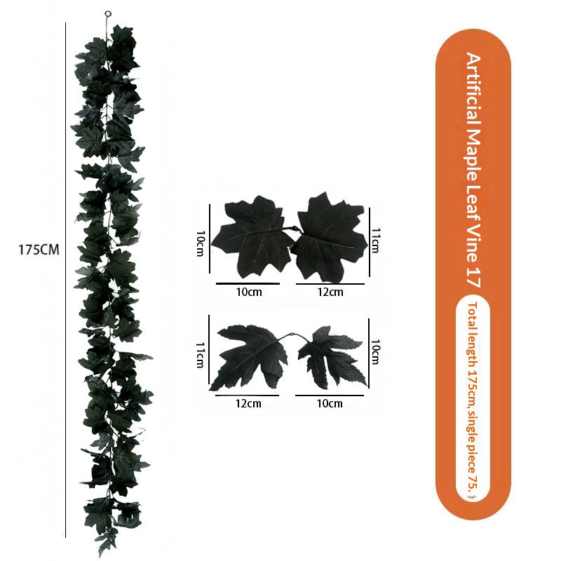 Artificial Maple Leaf Vine Wall Hanging Decoration for Halloween & Fall