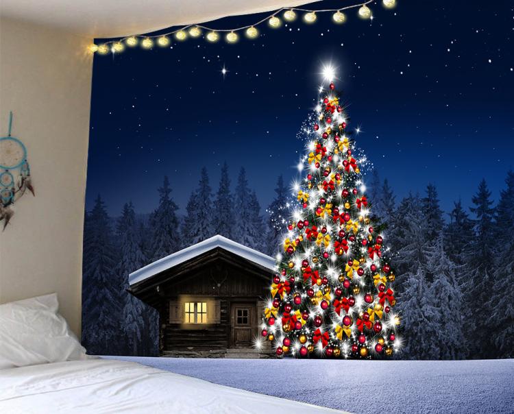 Christmas Tapestry Tablecloth with Cartoon Anime Pattern - Multiple Sizes & Styles