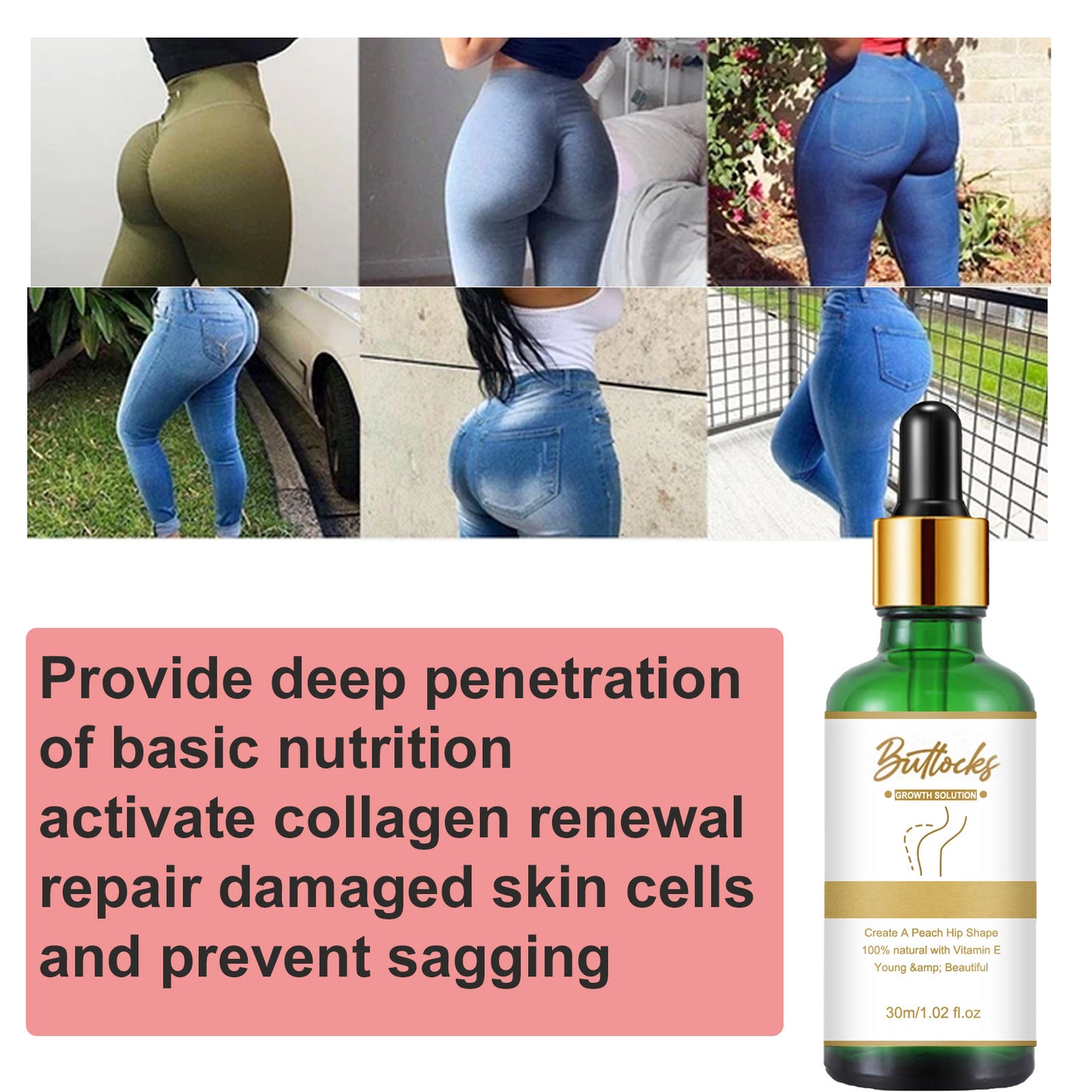 Firming Essential Oil for Buttocks 30ml - Tighten & Smooth Skin