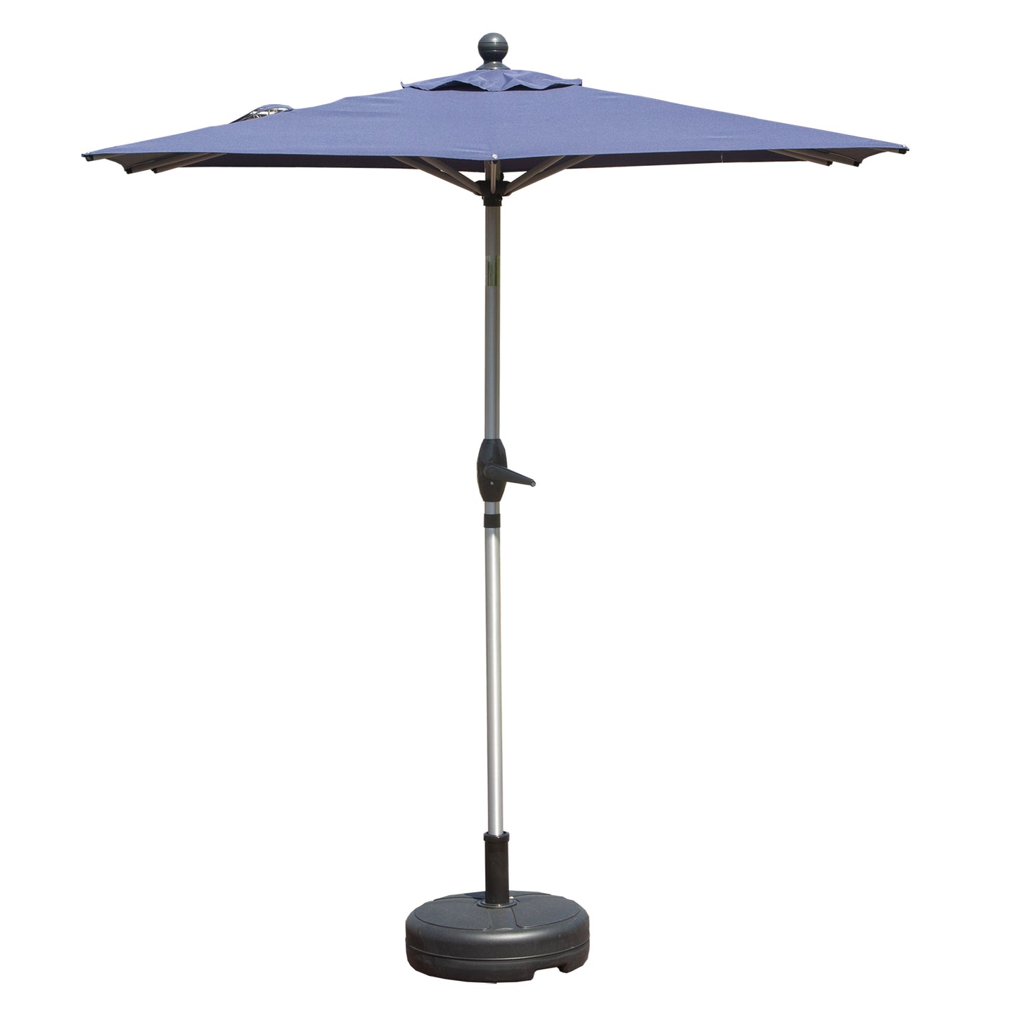 Rectangle Patio Umbrella With Crank Lift And Tilt Function, Navy Blue