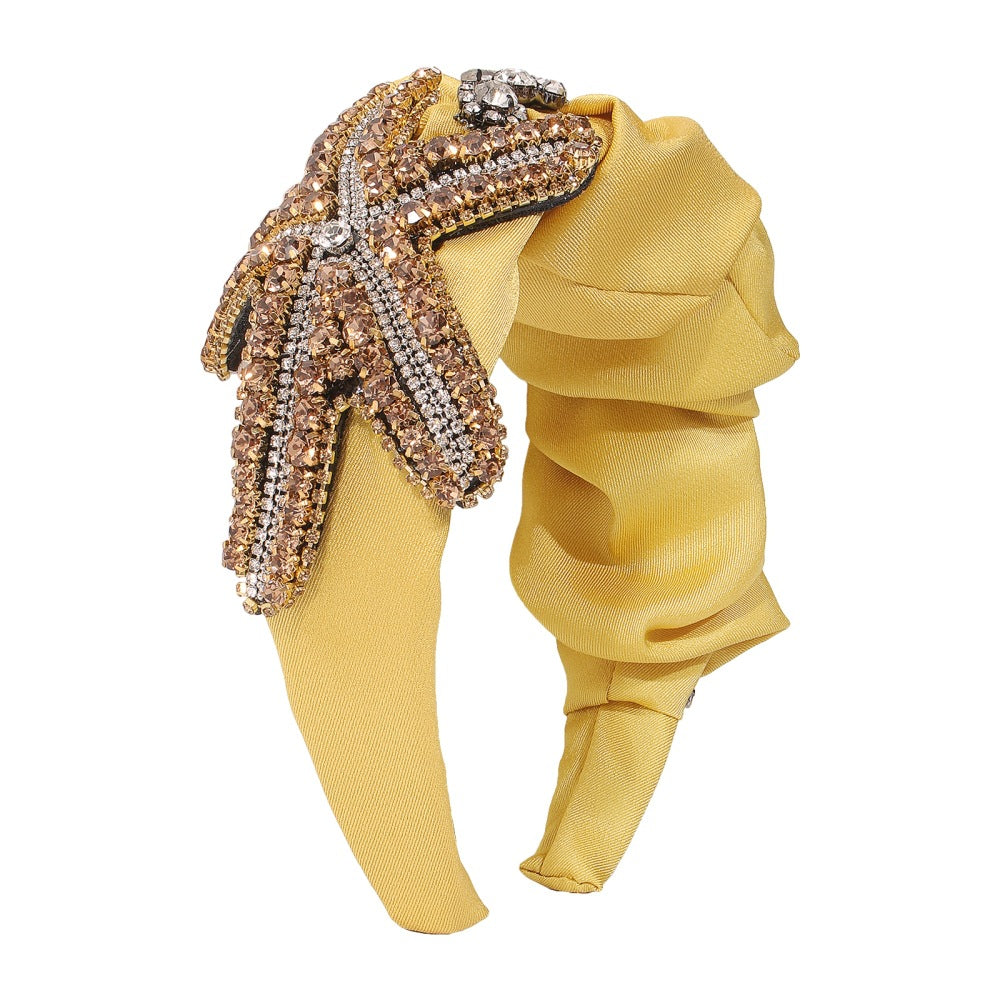 Starfish Headband Hair Claw Clip with Rhinestones