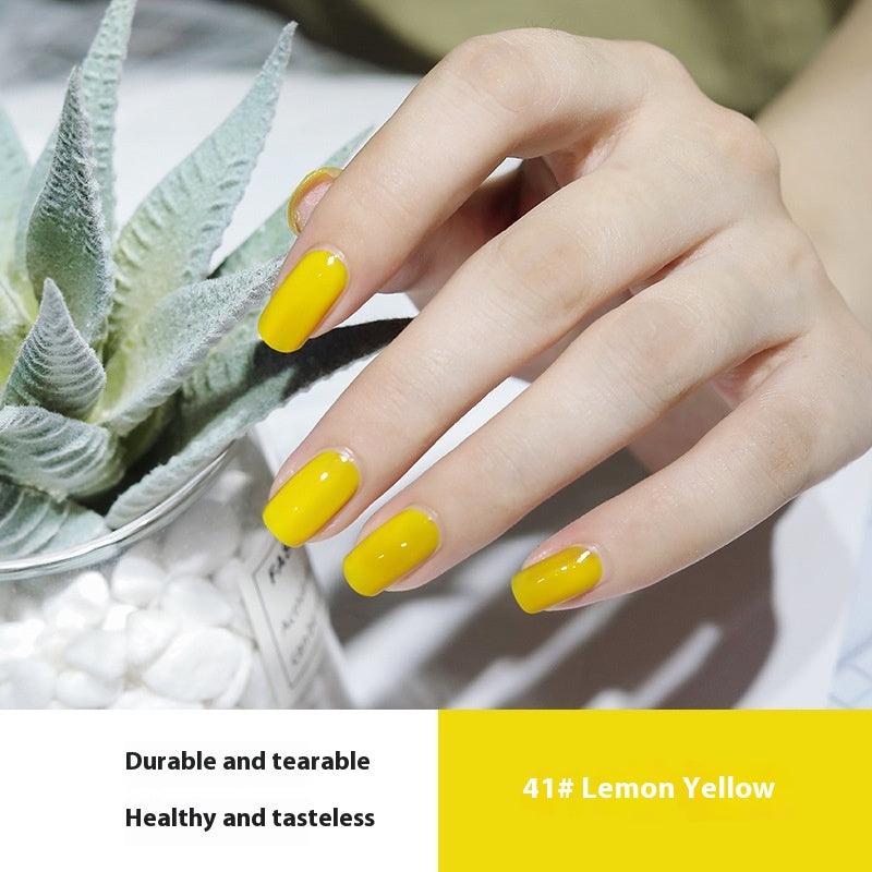 Women’s Peelable Lemon Yellow Nail Polish Baking-Free Water-Based Gel