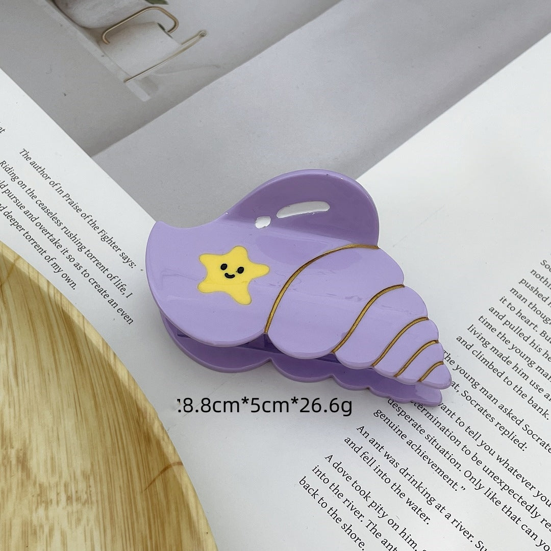 Ocean Design Hairpin - Conch, Whale & Crab Patterns