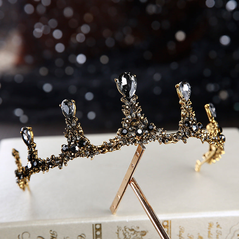 Vintage Crown Bridal Headdress - Retro Luxury Headpiece