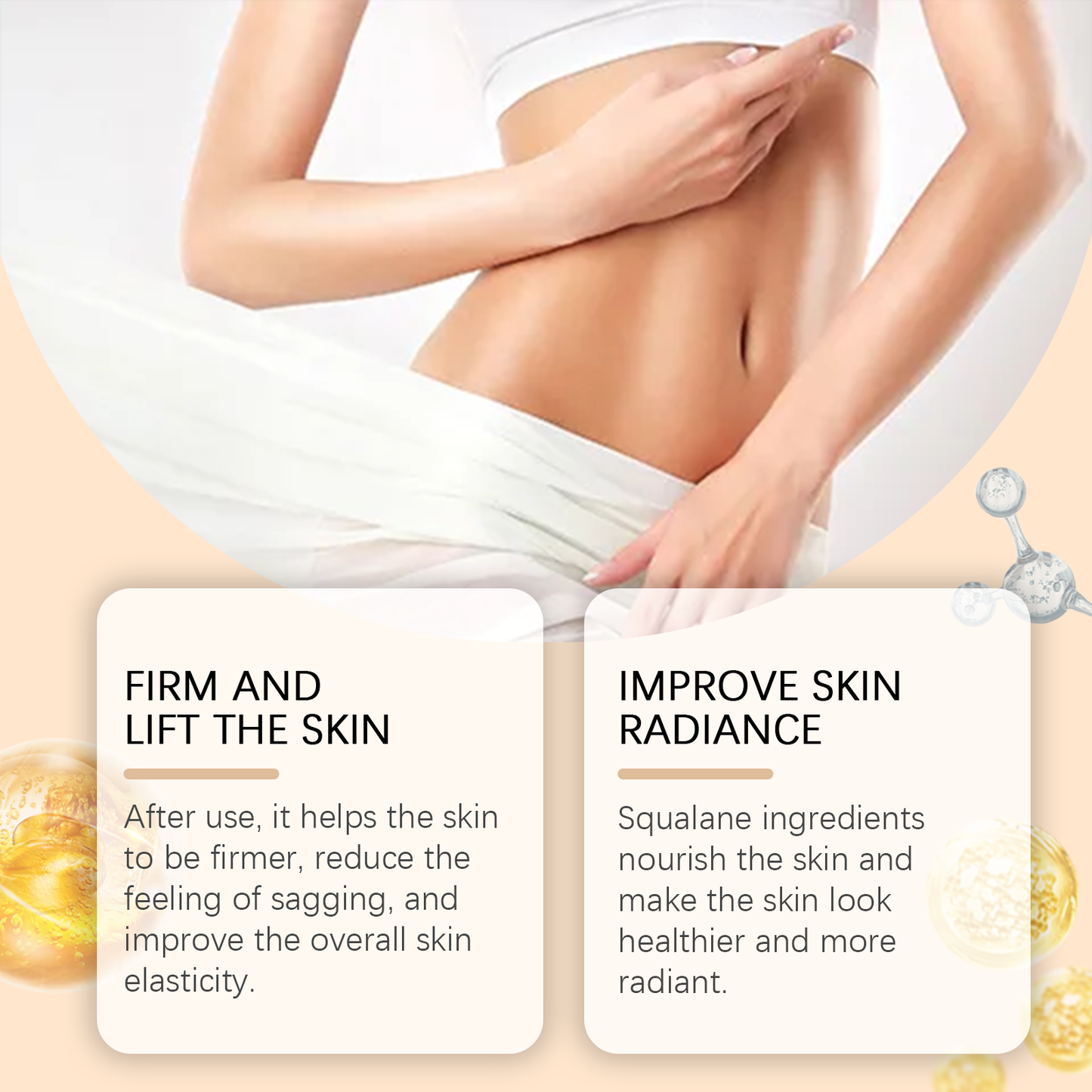 Firming Body Lotion Roller with Arnica & Squalane - Hydrating Skin Care