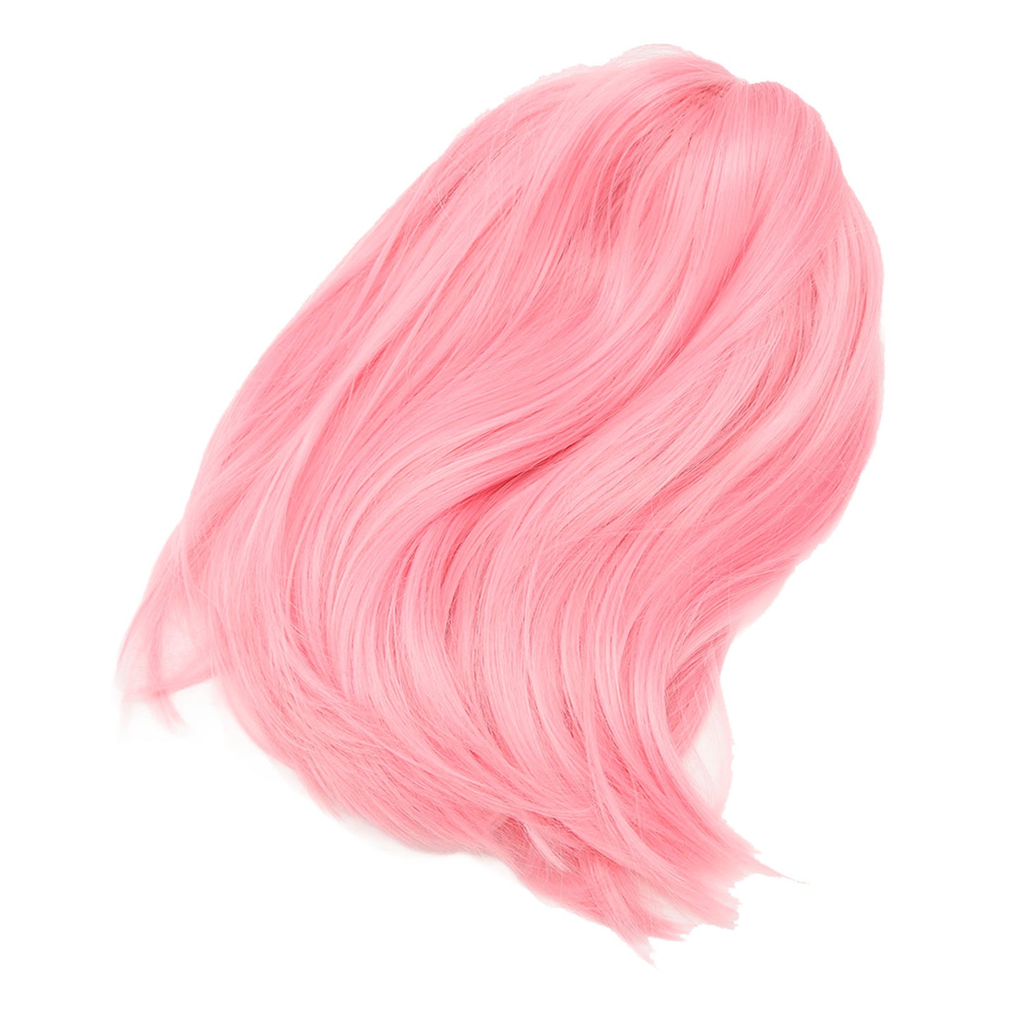 Short Pink Bob Wig with Bangs - Fluffy Synthetic Heat-Resistant Hair