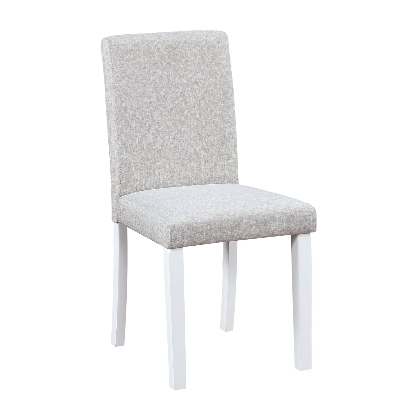 6-Piece Wooden Dining Table Set with 4 Chairs & Bench - White