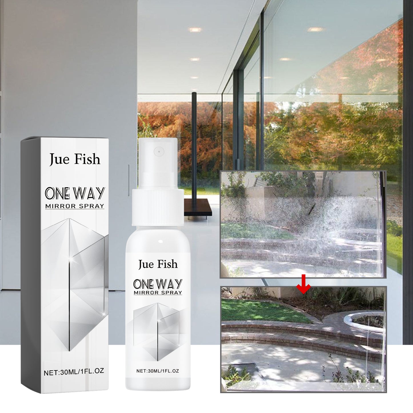 Reflective One-Way Mirror Spray for Windows & Glass - 30ml