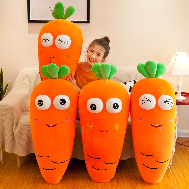 Radish Shape Plush Throw Pillow - Cute Carrot Design, Soft Home Decor