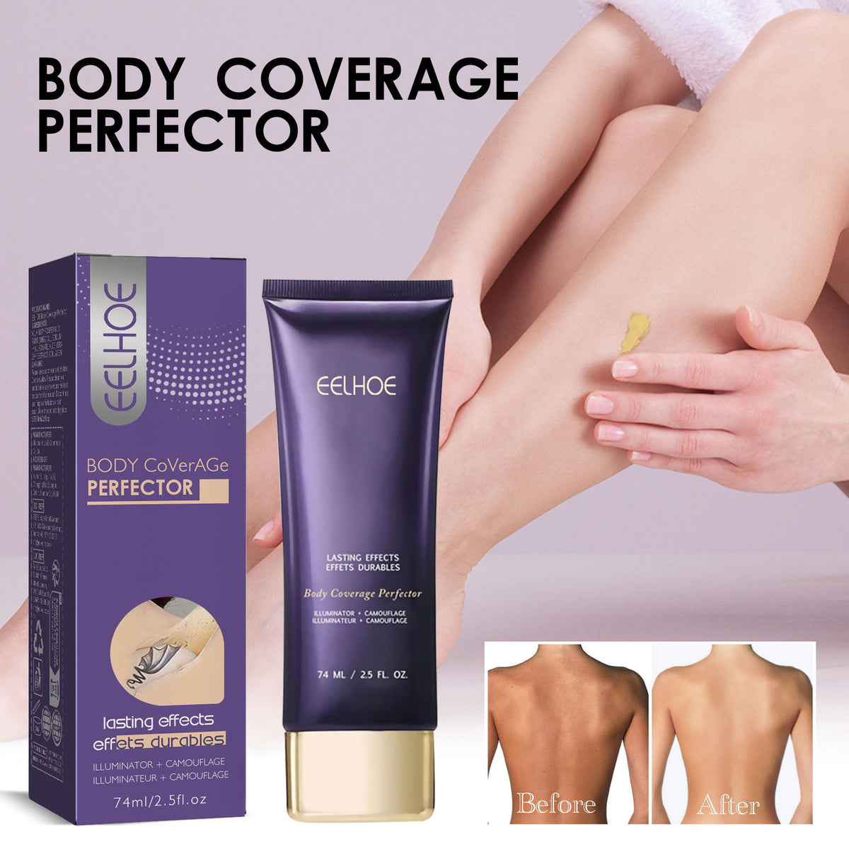 Body Concealer Repair Cream - Ivory White, 74ml, Waterproof, Scar & Tattoo Cover