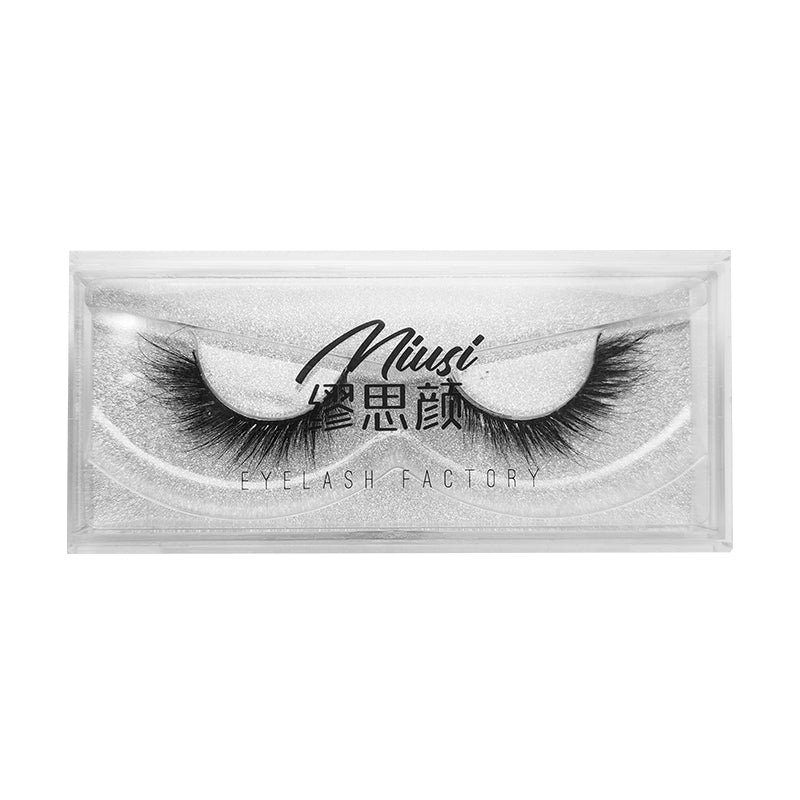 False Eyelashes with Elongated Messy Curled Eye Tails - 12mm Length