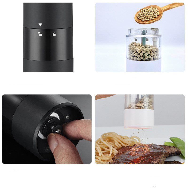 Rechargeable Electric Pepper Grinder - Multifunctional Seasoning Mill