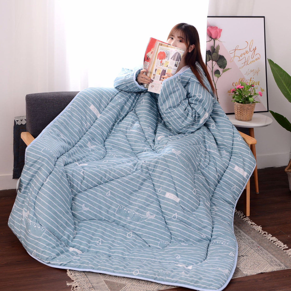 Thickening Sleeping Bag with Detachable Quilt for Autumn and Winter - 120x160cm