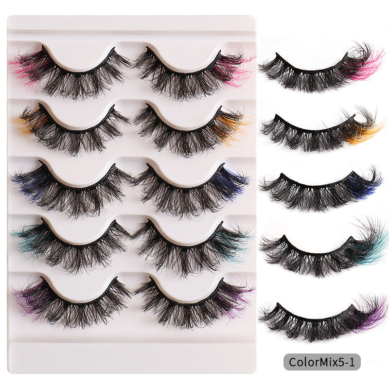 High Color Fried Curly False Eyelashes - Thick, Natural-Look Style