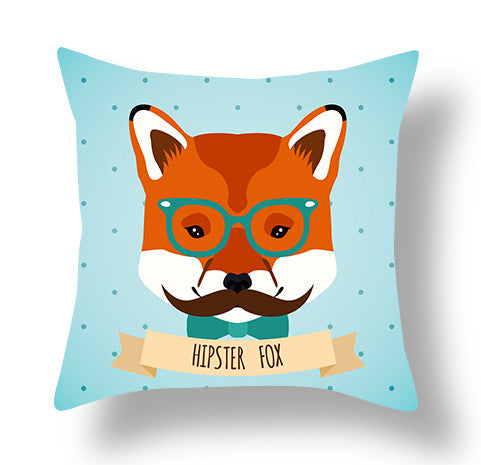 Animal Cartoon Plush Cushion Cover - 45x45cm Home Decor Pillowcase