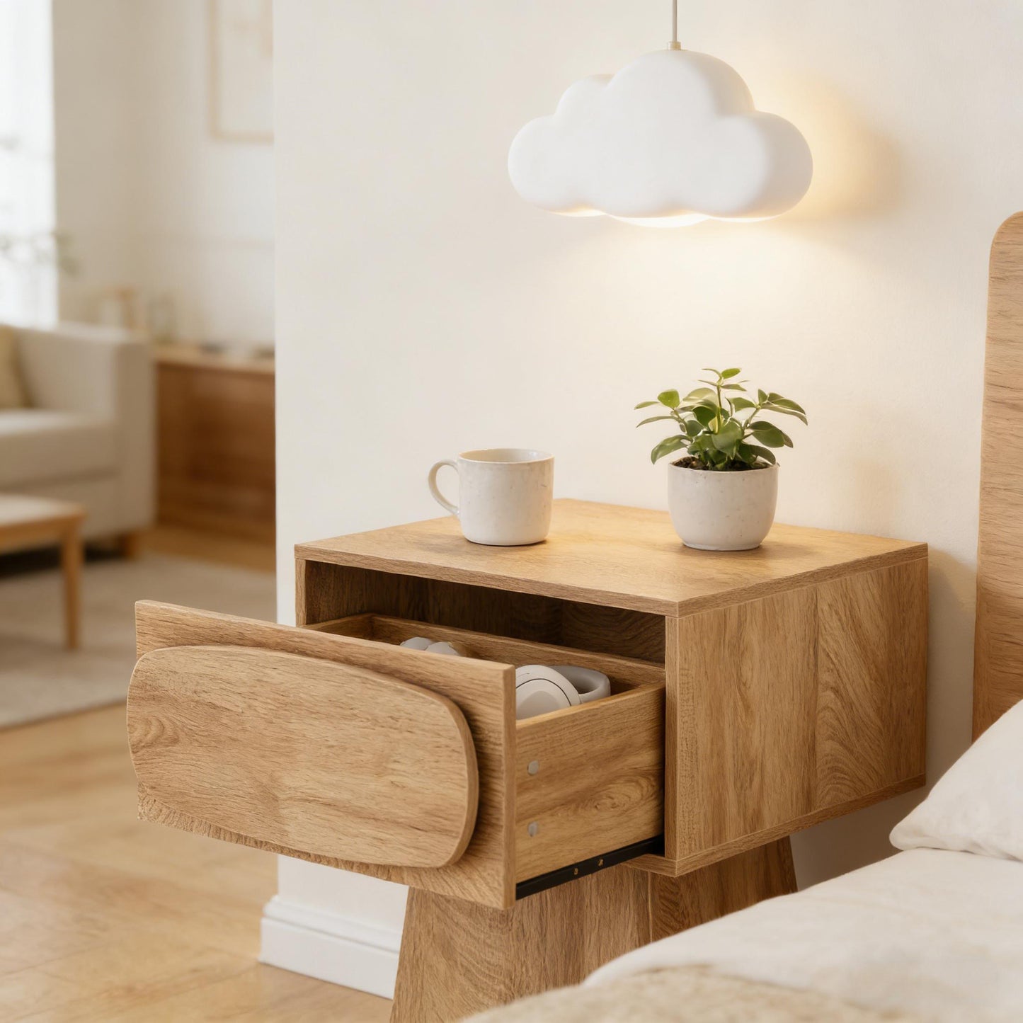 Compact Side Table with Drawer - Brown Accent Furniture