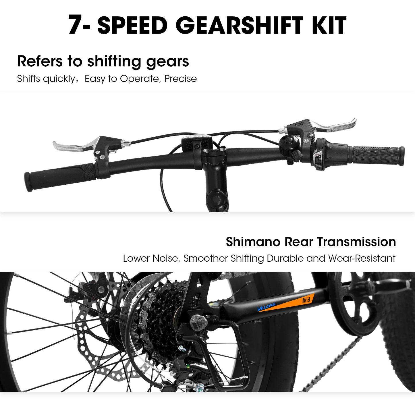 20 Inch Fat Tire Mountain Bike - 7 Speed, Dual Disc Brakes