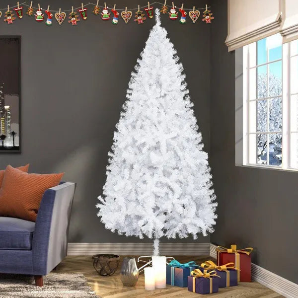 8ft Flocked Christmas Tree with 1349 Branches and Lights