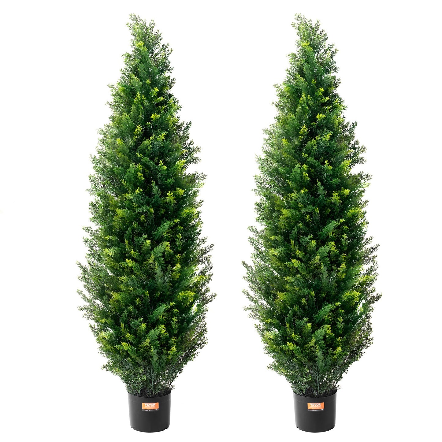 Artificial Cedar Topiary Tree 5ft UV-Resistant Outdoor & Indoor Decor - Green